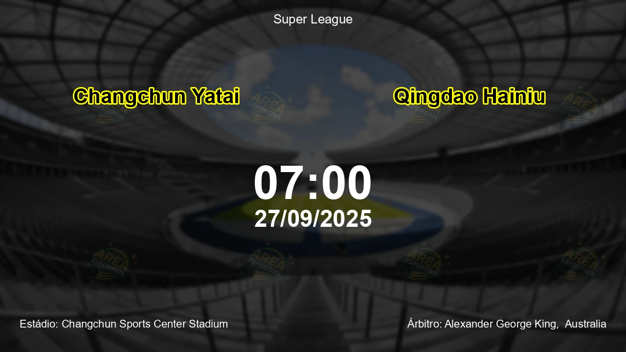 Palpite e análise do jogo Changchun Yatai vs Qingdao Hainiu pela Super League