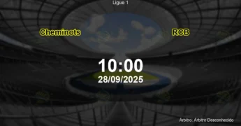 Palpite e análise do jogo Cheminots vs RCB pela Ligue 1