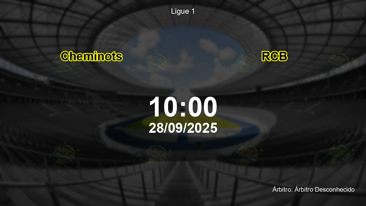 Palpite e análise do jogo Cheminots vs RCB pela Ligue 1