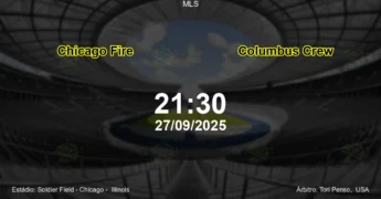 Palpite e análise do jogo Chicago Fire vs Columbus Crew pela MLS