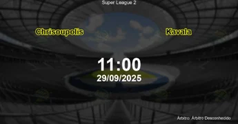 Palpite e análise do jogo Chrisoupolis vs Kavala pela Super League 2