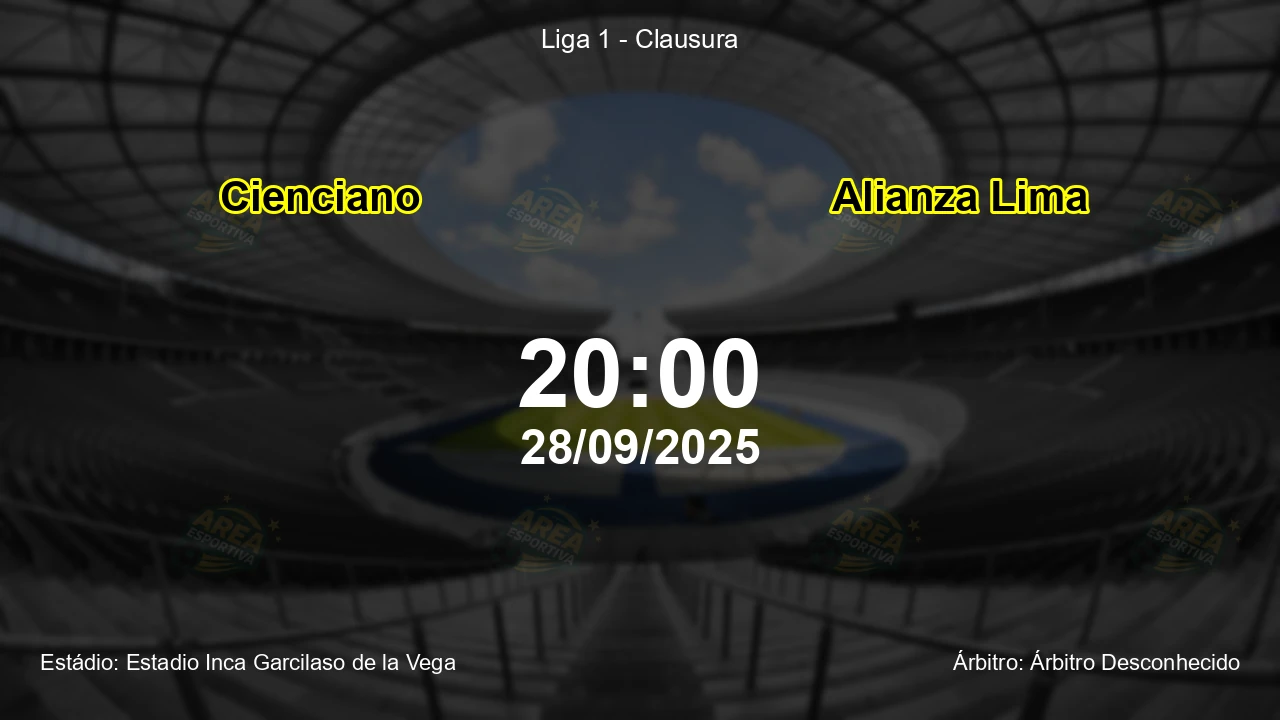 Palpite e análise do jogo Cienciano vs Alianza Lima pela Liga 1 - Clausura