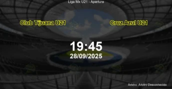 Palpite e análise do jogo Club Tijuana U21 vs Cruz Azul U21 pela Liga Mx U21 - Apertura