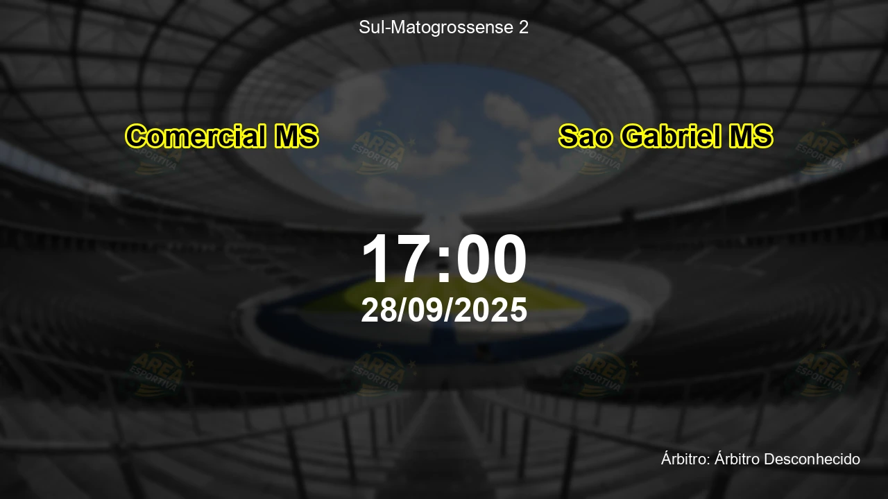 Palpite e análise do jogo Comercial MS vs Sao Gabriel MS pela Sul-Matogrossense 2