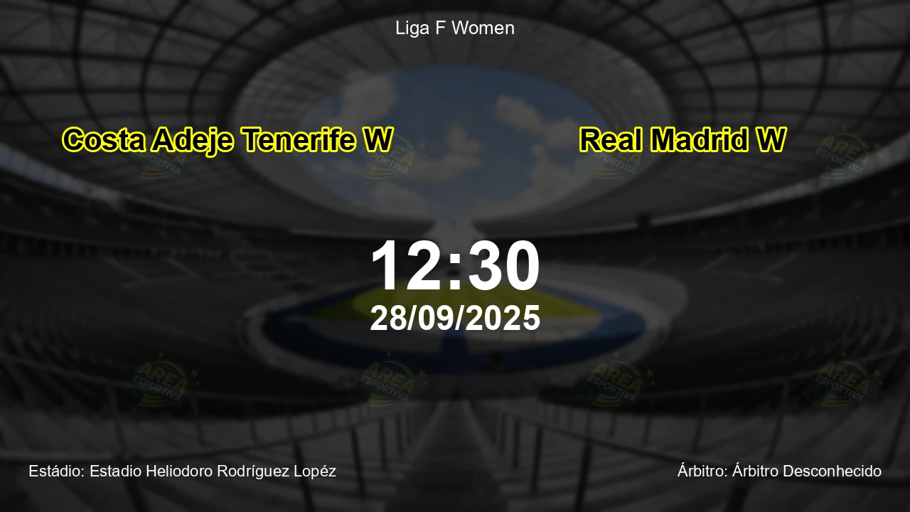 Palpite e análise do jogo Costa Adeje Tenerife W vs Real Madrid W pela Liga F Women