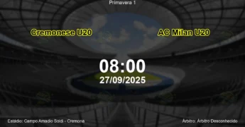 Palpite e análise do jogo Cremonese U20 vs AC Milan U20 pela Primavera 1