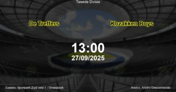 Palpite e análise do jogo De Treffers vs Kozakken Boys pela Tweede Divisie