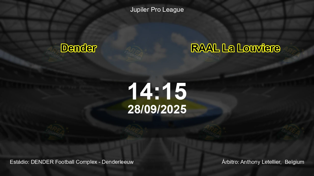 Palpite e análise do jogo Dender vs RAAL La Louviere pela Jupiler Pro League