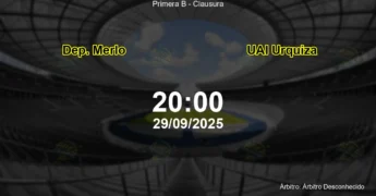 Palpite e análise do jogo Dep. Merlo vs UAI Urquiza pela Primera B - Clausura