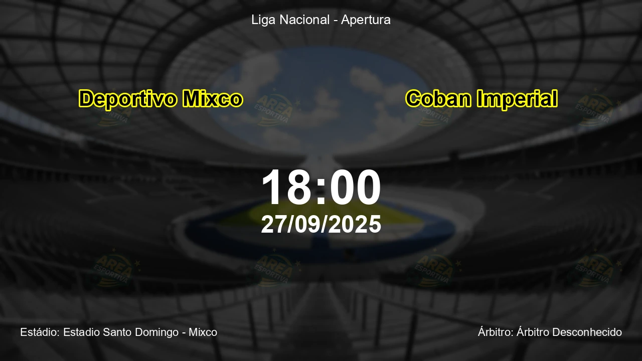 Palpite e análise do jogo Deportivo Mixco vs Coban Imperial pela Liga Nacional - Apertura