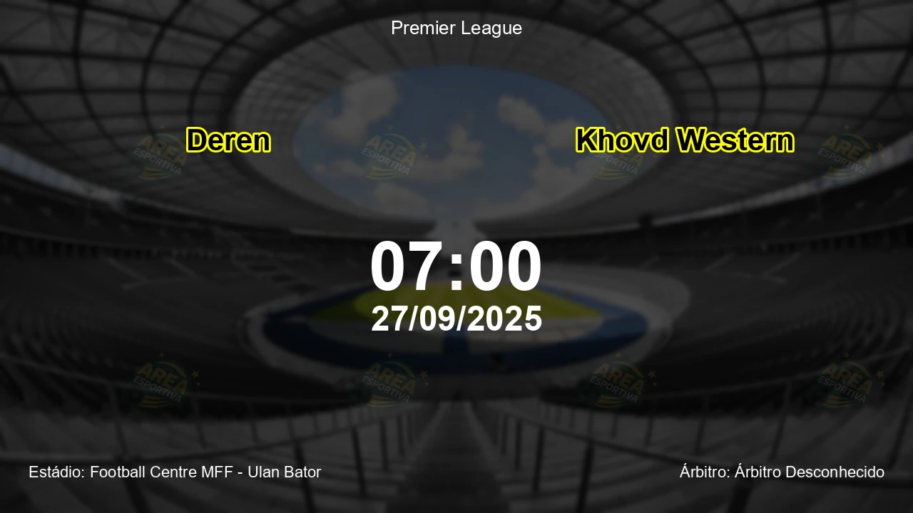 Palpite e análise do jogo Deren vs Khovd Western pela Premier League