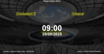 Palpite e análise do jogo Dortmund II vs Bonner pela Regionalliga West