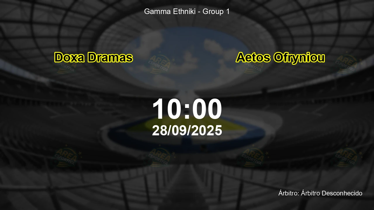 Palpite e análise do jogo Doxa Dramas vs Aetos Ofryniou pela Gamma Ethniki - Group 1
