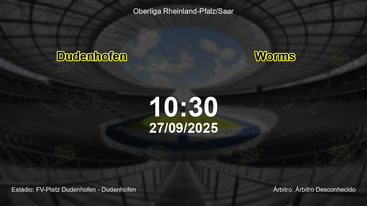 Palpite e análise do jogo Dudenhofen vs Worms pela Oberliga Rheinland-Pfalz/Saar