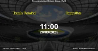Palpite e análise do jogo Eendr. Termien vs Cappellen pela Second Amateur Division Group Vfv B