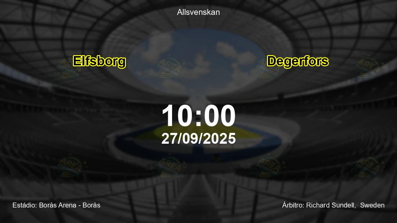 Palpite e análise do jogo Elfsborg vs Degerfors pela Allsvenskan