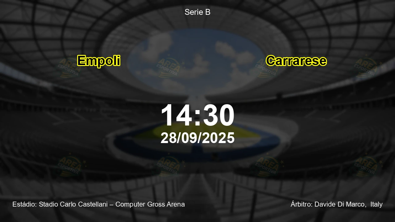 Palpite e análise do jogo Empoli vs Carrarese pela Serie B