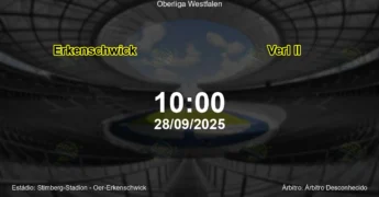 Palpite e análise do jogo Erkenschwick vs Verl II pela Oberliga Westfalen