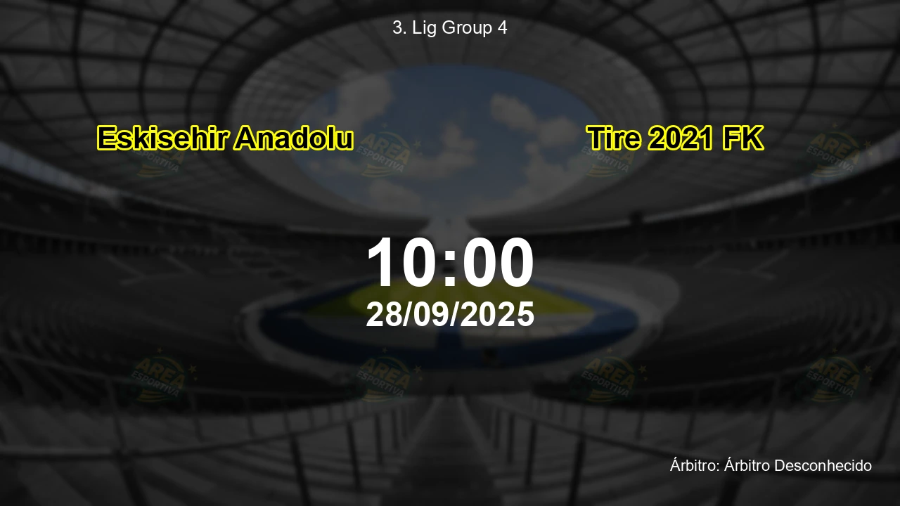 Palpite e análise do jogo Eskisehir Anadolu vs Tire 2021 FK pela 3. Lig Group 4