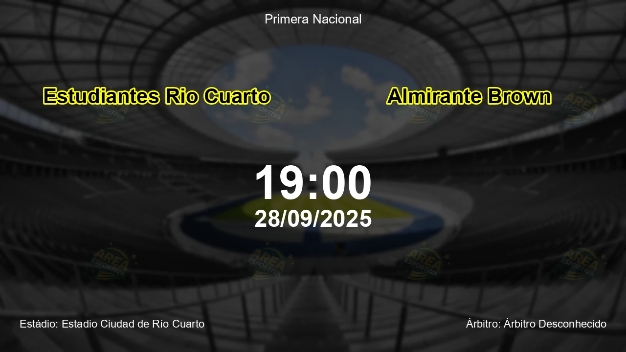 Palpite e análise do jogo Estudiantes Rio Cuarto vs Almirante Brown pela Primera Nacional