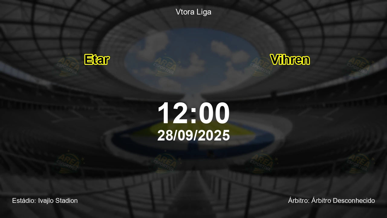Palpite e análise do jogo Etar vs Vihren pela Vtora Liga