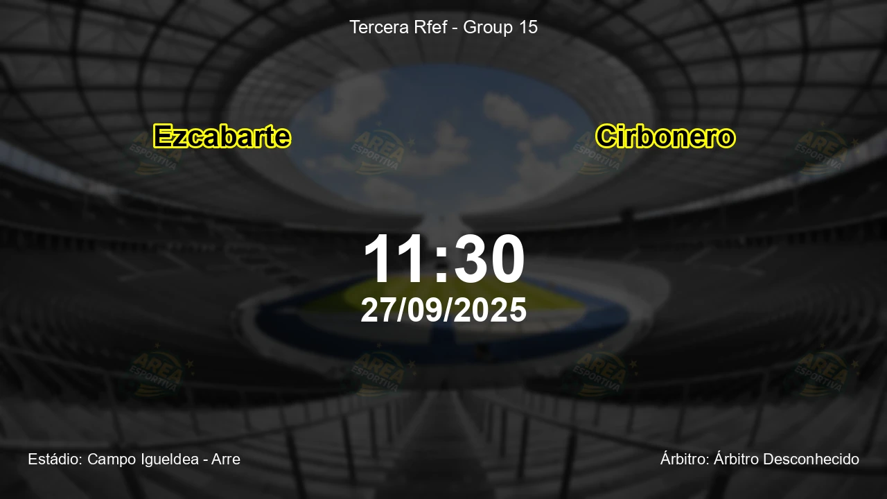 Palpite e análise do jogo Ezcabarte vs Cirbonero pela Tercera Rfef - Group 15