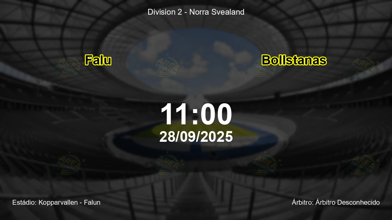 Palpite e análise do jogo Falu vs Bollstanas pela Division 2 - Norra Svealand