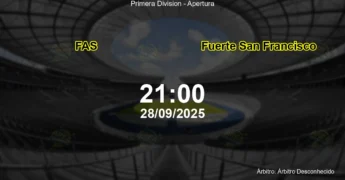Palpite e análise do jogo FAS vs Fuerte San Francisco pela Primera Division - Apertura
