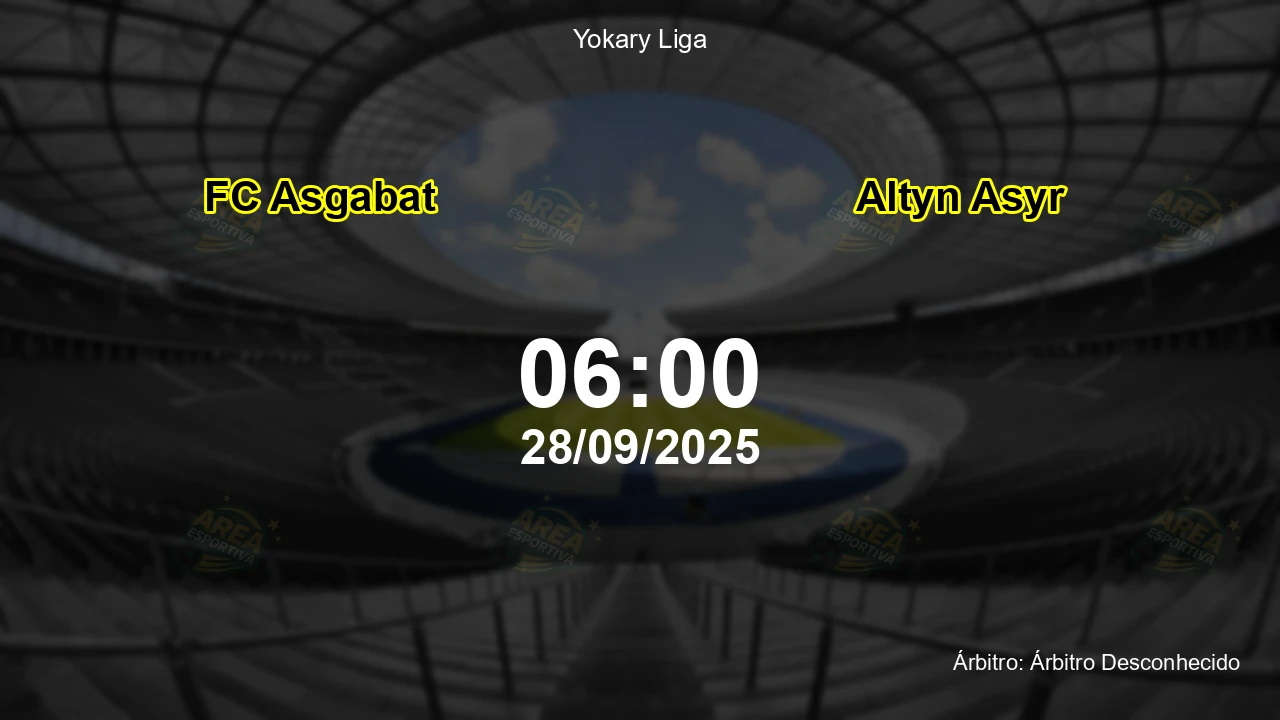 Palpite e análise do jogo FC Asgabat vs Altyn Asyr pela Yokary Liga