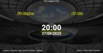 Palpite e análise do jogo FC Naples vs AV Alta pela Usl League One