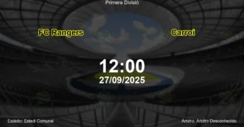 Palpite e análise do jogo FC Rangers vs Carroi pela Primera Divisió