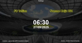 Palpite e análise do jogo FC Tallinn vs Nomme Kalju U21 pela Esiliiga