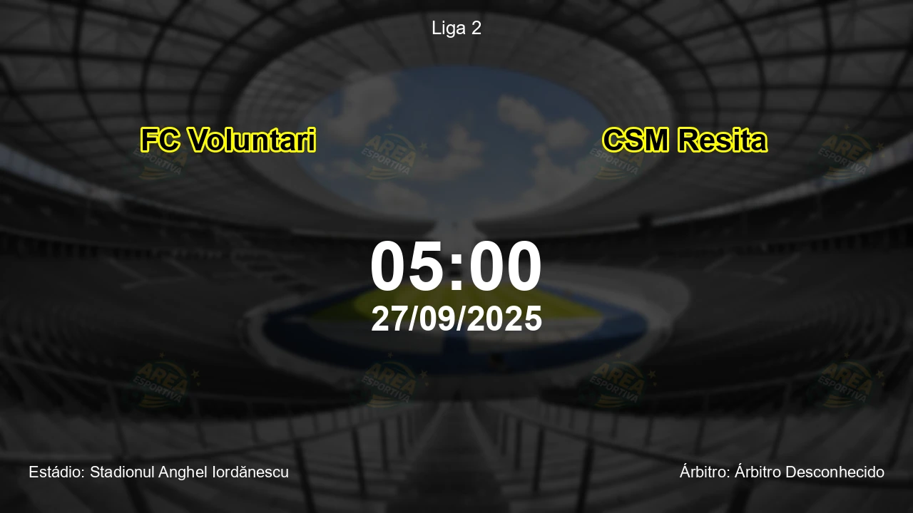 Palpite e análise do jogo FC Voluntari vs CSM Resita pela Liga 2