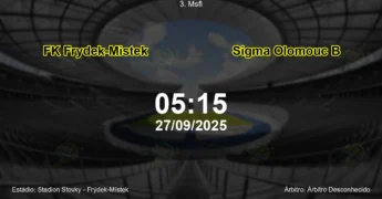 Palpite e análise do jogo FK Frydek-Mistek vs Sigma Olomouc B pela 3. Msfl
