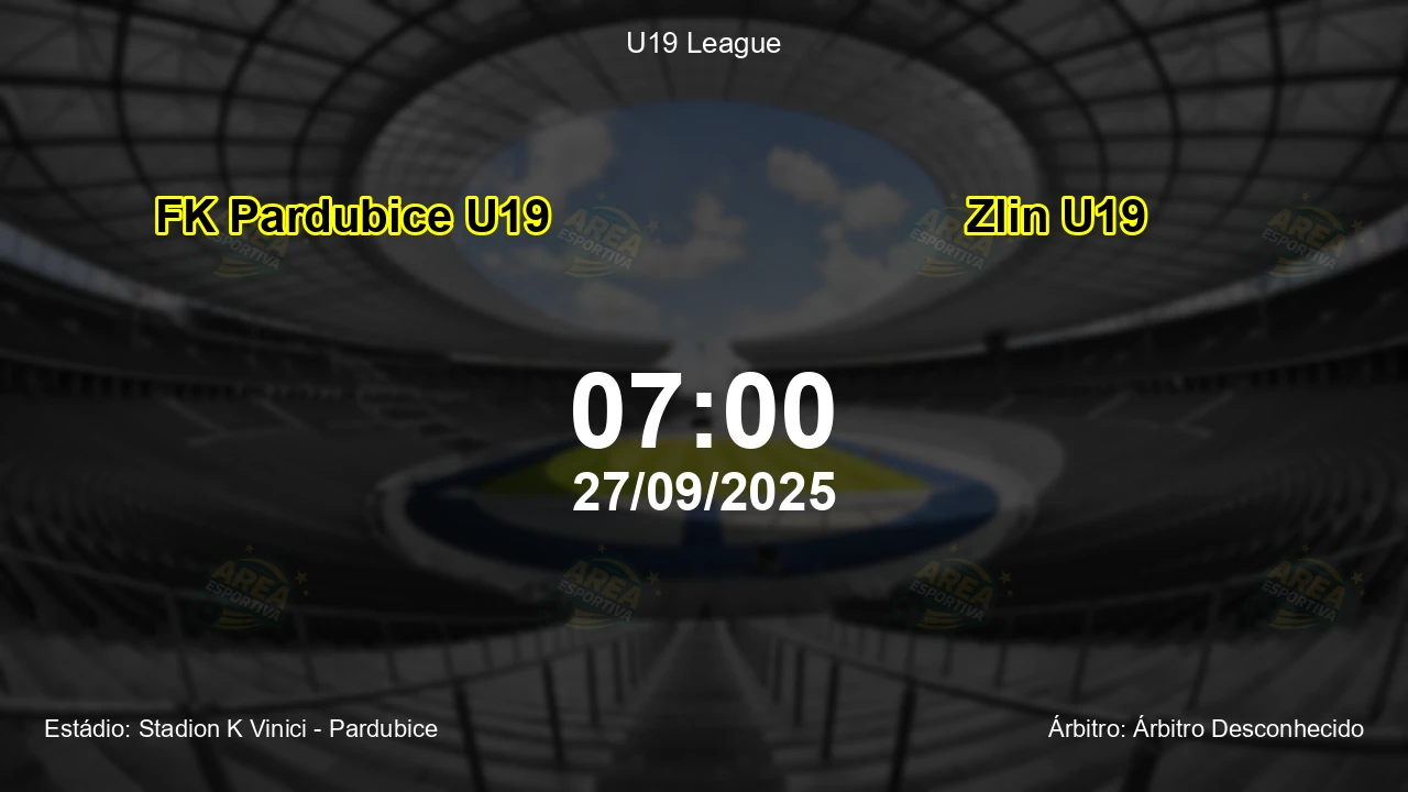 Palpite e análise do jogo FK Pardubice U19 vs Zlin U19 pela U19 League
