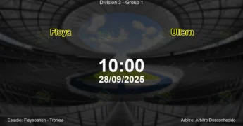 Palpite e análise do jogo Floya vs Ullern pela Division 3 - Group 1
