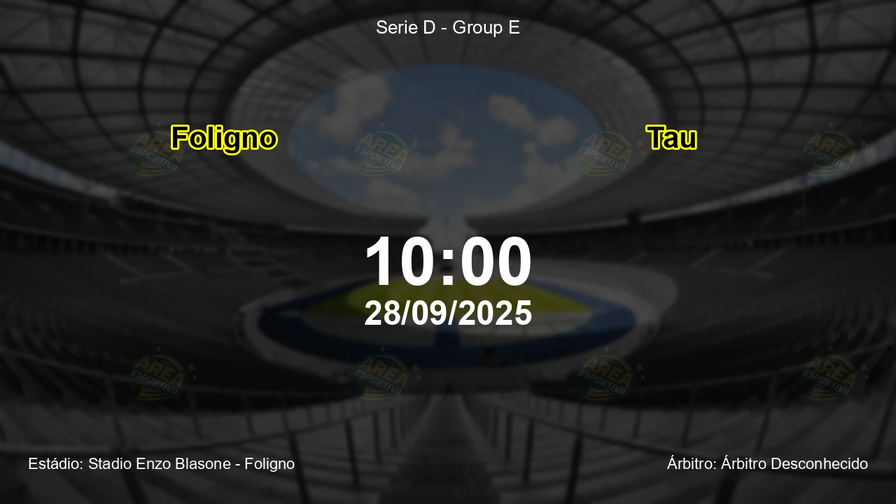 Palpite e análise do jogo Foligno vs Tau pela Serie D - Group E