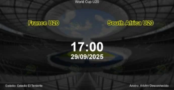 Palpite e análise do jogo France U20 vs South Africa U20 pela World Cup U20