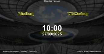 Palpite e análise do jogo Friedberg vs VfB Marburg pela Oberliga Hessen