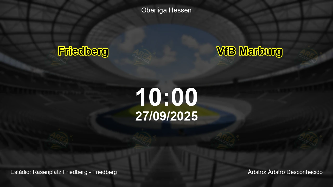 Palpite e análise do jogo Friedberg vs VfB Marburg pela Oberliga Hessen