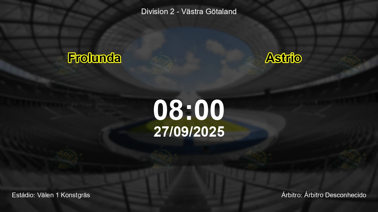 Palpite e análise do jogo Frolunda vs Astrio pela Division 2 - Västra Götaland