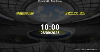 Palpite e análise do jogo Futgol U20 vs Coimbra U20 pela Mineiro U20 - Final Group