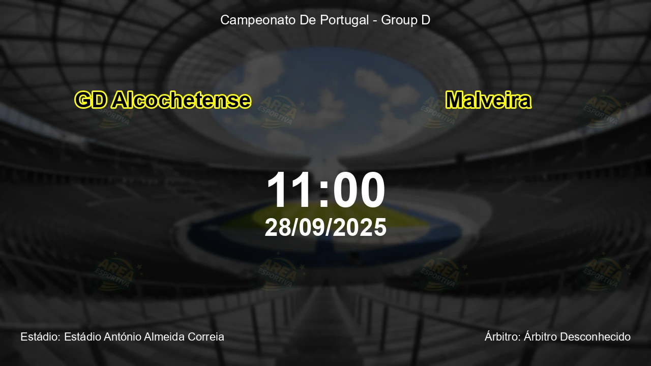 Palpite e análise do jogo GD Alcochetense vs Malveira pela Campeonato De Portugal - Group D