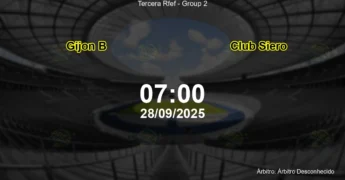 Palpite e análise do jogo Gijon B vs Club Siero pela Tercera Rfef - Group 2