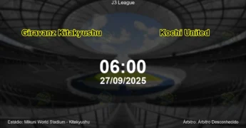 Palpite e análise do jogo Giravanz Kitakyushu vs Kochi United pela J3 League