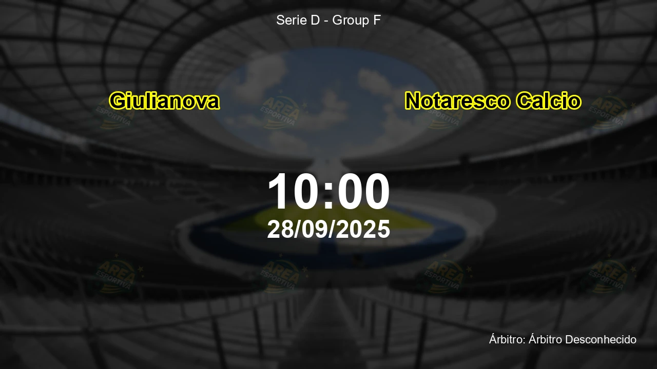 Palpite e análise do jogo Giulianova vs Notaresco Calcio pela Serie D - Group F