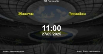 Palpite e análise do jogo Glenavon vs Crusaders pela Nifl Premiership