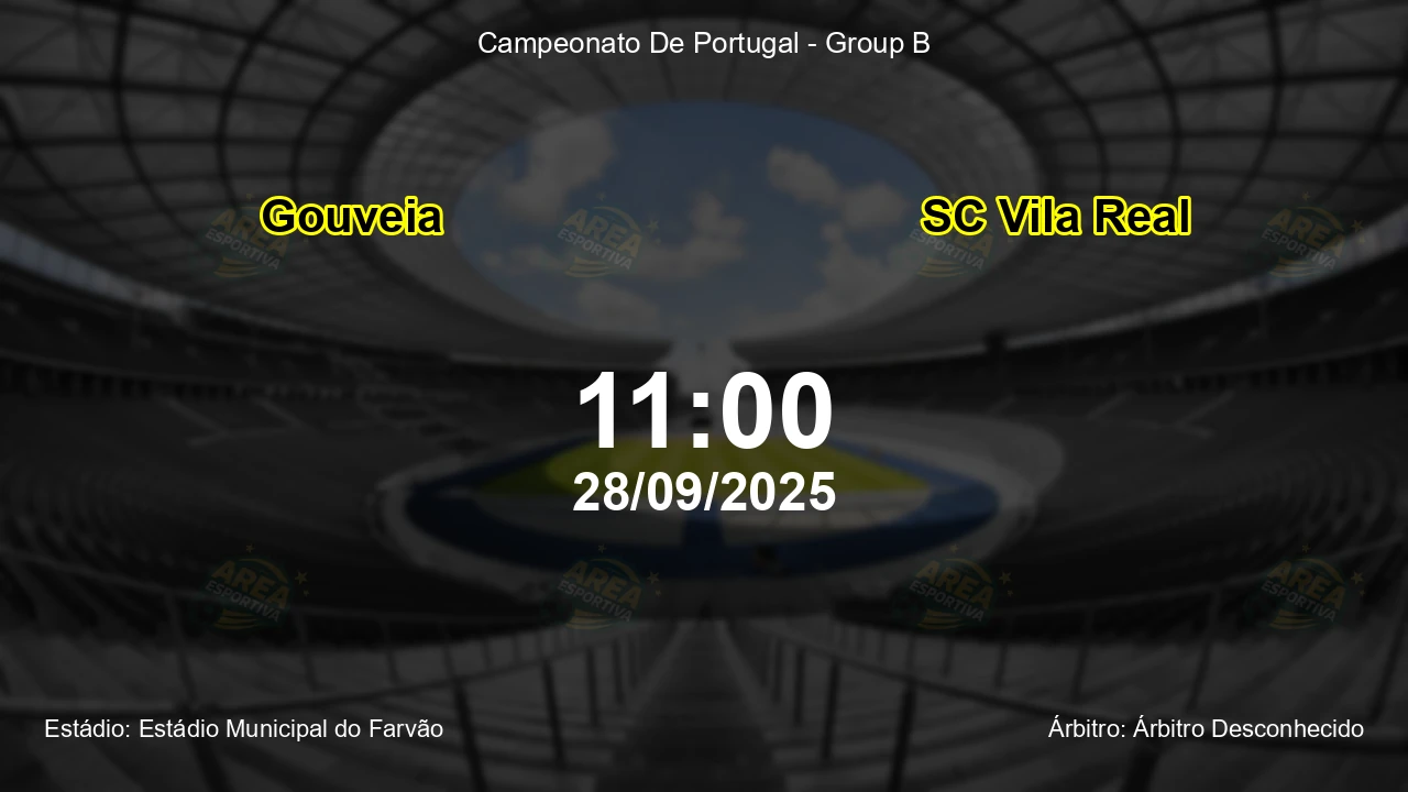 Palpite e análise do jogo Gouveia vs SC Vila Real pela Campeonato De Portugal - Group B