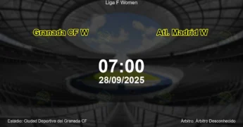 Palpite e análise do jogo Granada CF W vs Atl. Madrid W pela Liga F Women
