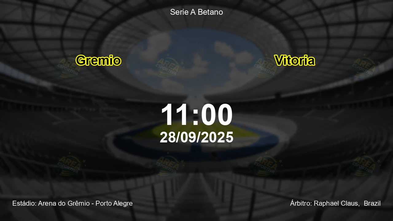 Palpite e análise do jogo Gremio vs Vitoria pela Serie A Betano